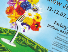 fragment plakatu 10 Festiwalu Kwiatów Jadalnych w Dobrzycy